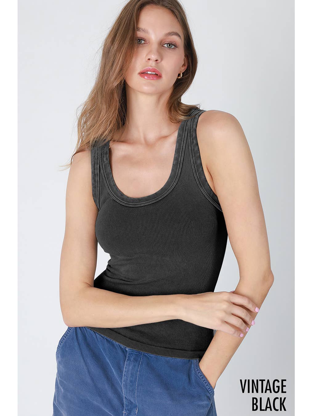 Vintage Reversible Ribbed Tank