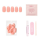 Peach Coral Press-On Nails | Short Round Solid Nail