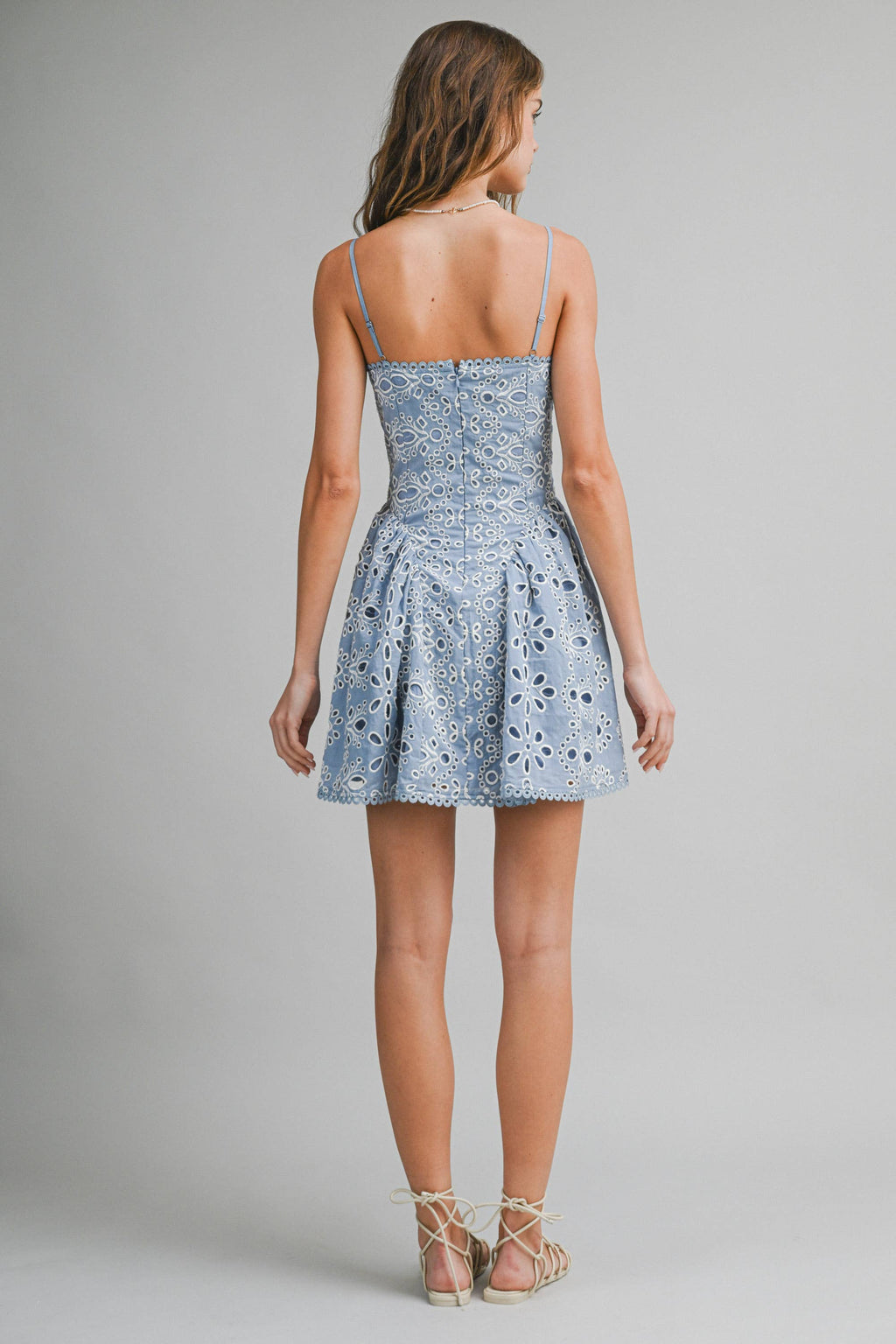 Soft Sky Eyelet Dress
