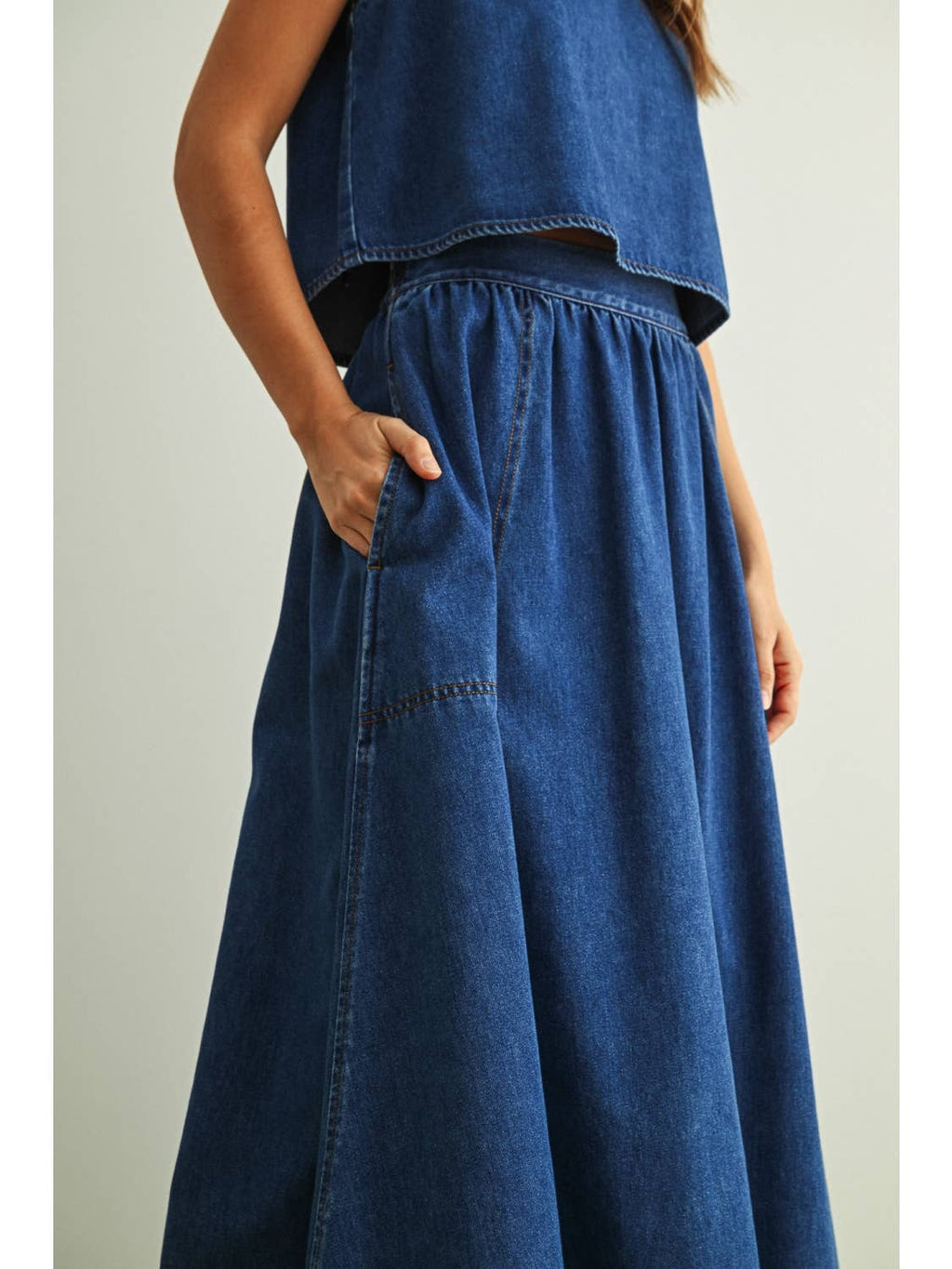 The Easy A-Line Denim Skirt