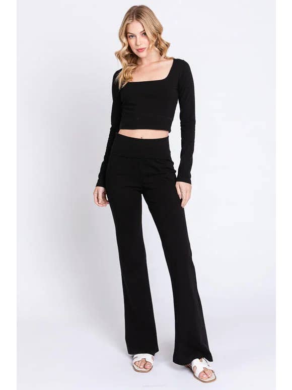 Double Layer Long Sleeve Crop