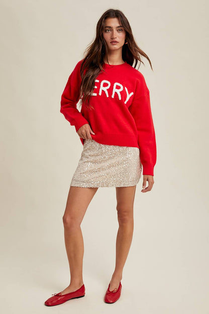 Noel Sequin Mini Skirt