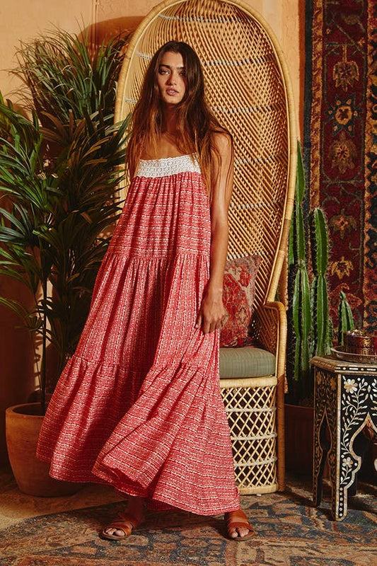 Lana Lace Tiered Maxi Dress