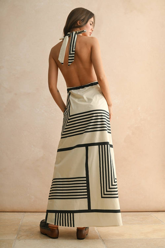 Emilia Halter Neck Maxi Dress