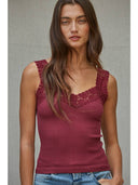Kayla Lace-Trim Tank