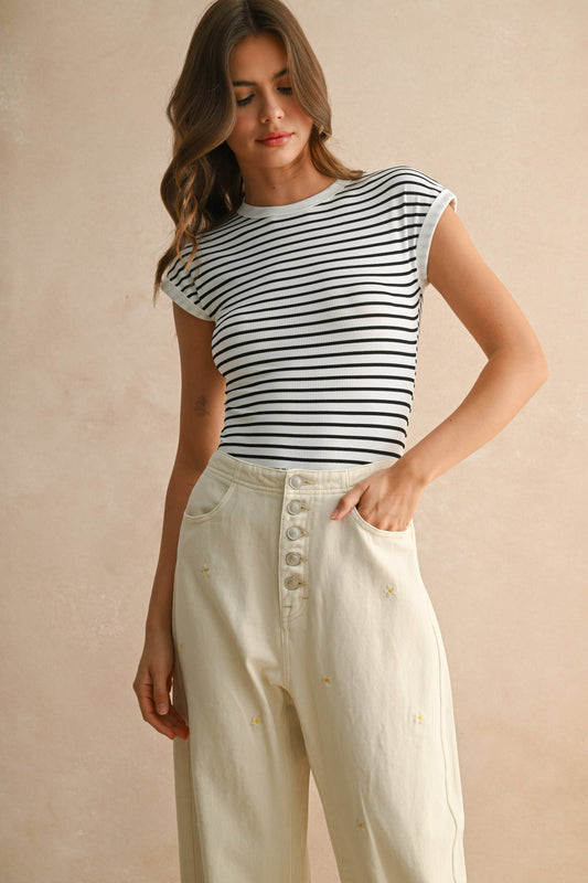 Sailor Striped Bodysuit