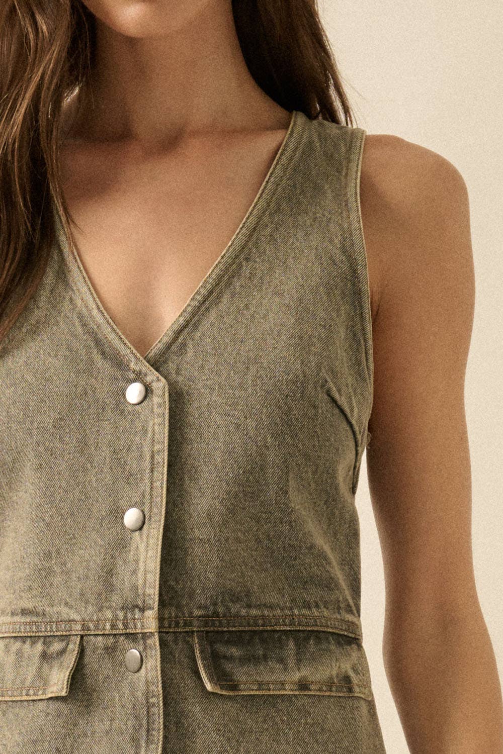 Zoeys Denim Vest Romper