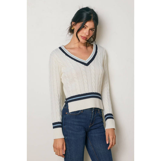 Jade Cable Knit Sweater
