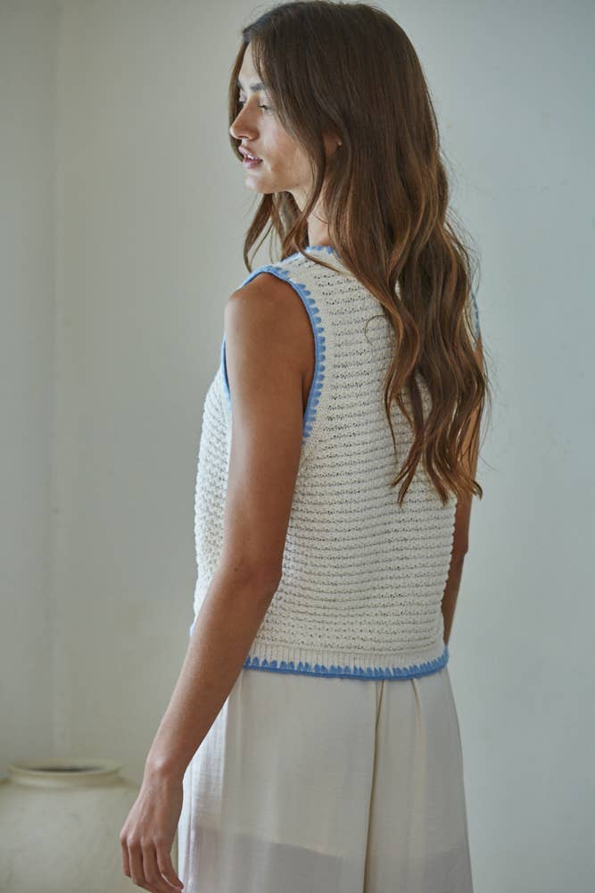 Maggie Knit Sweater Vest Top