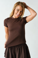 Essential Short Sleeve Ribbed Top