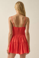 Fire Tiered Ruffle Cami Romper