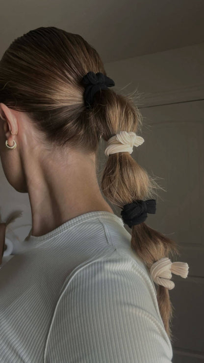 Bow Slick Ponytails