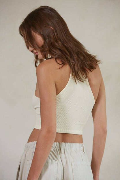 High Quality Seamless Sleeveless Halter Neck Top