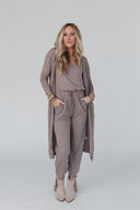 Set to Go Jumpsuit And Cardigan Set