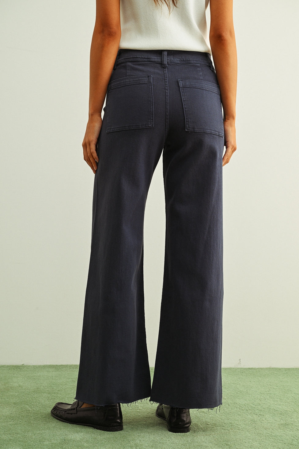 Wide Leg Denim Pants