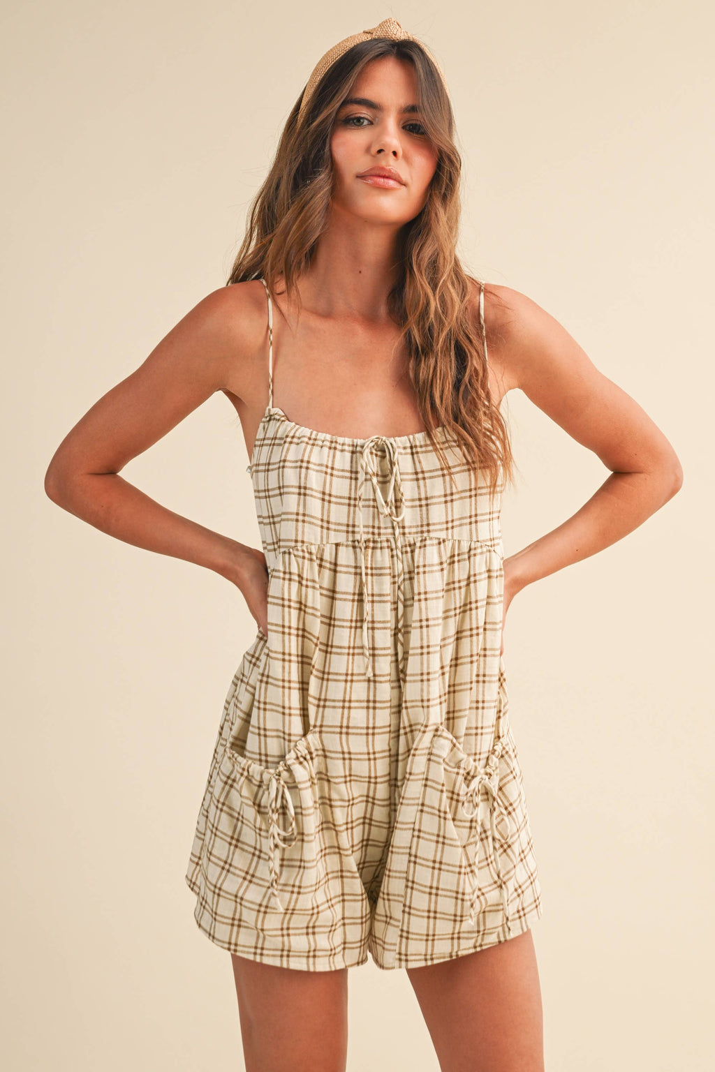 Nova Plaid Romper