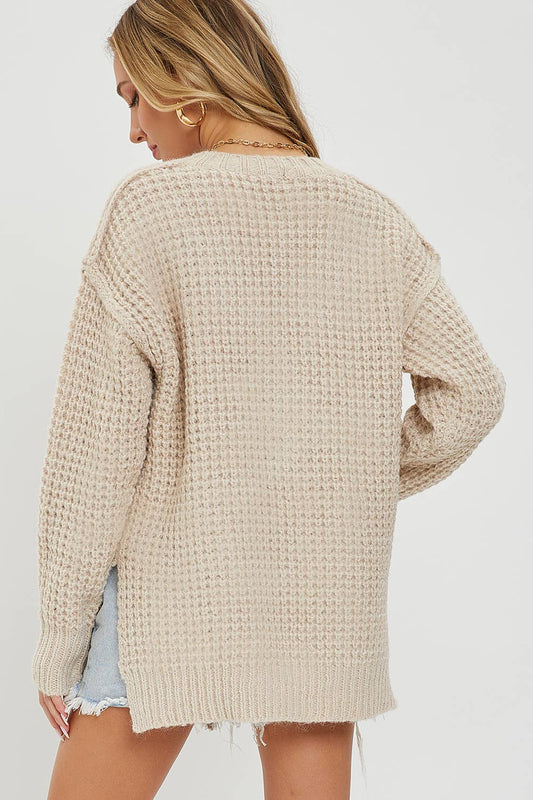 Angela's Waffle Knit Sweater