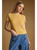 Daisy Short Sleeve Knit Top