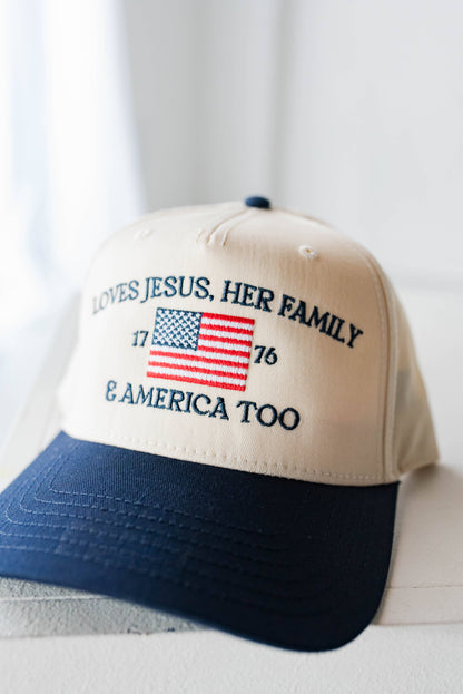 Loves Jesus, Her Family &amp; America Too  Hat