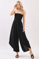 Serenity Smocked Strapless Jumpsuit