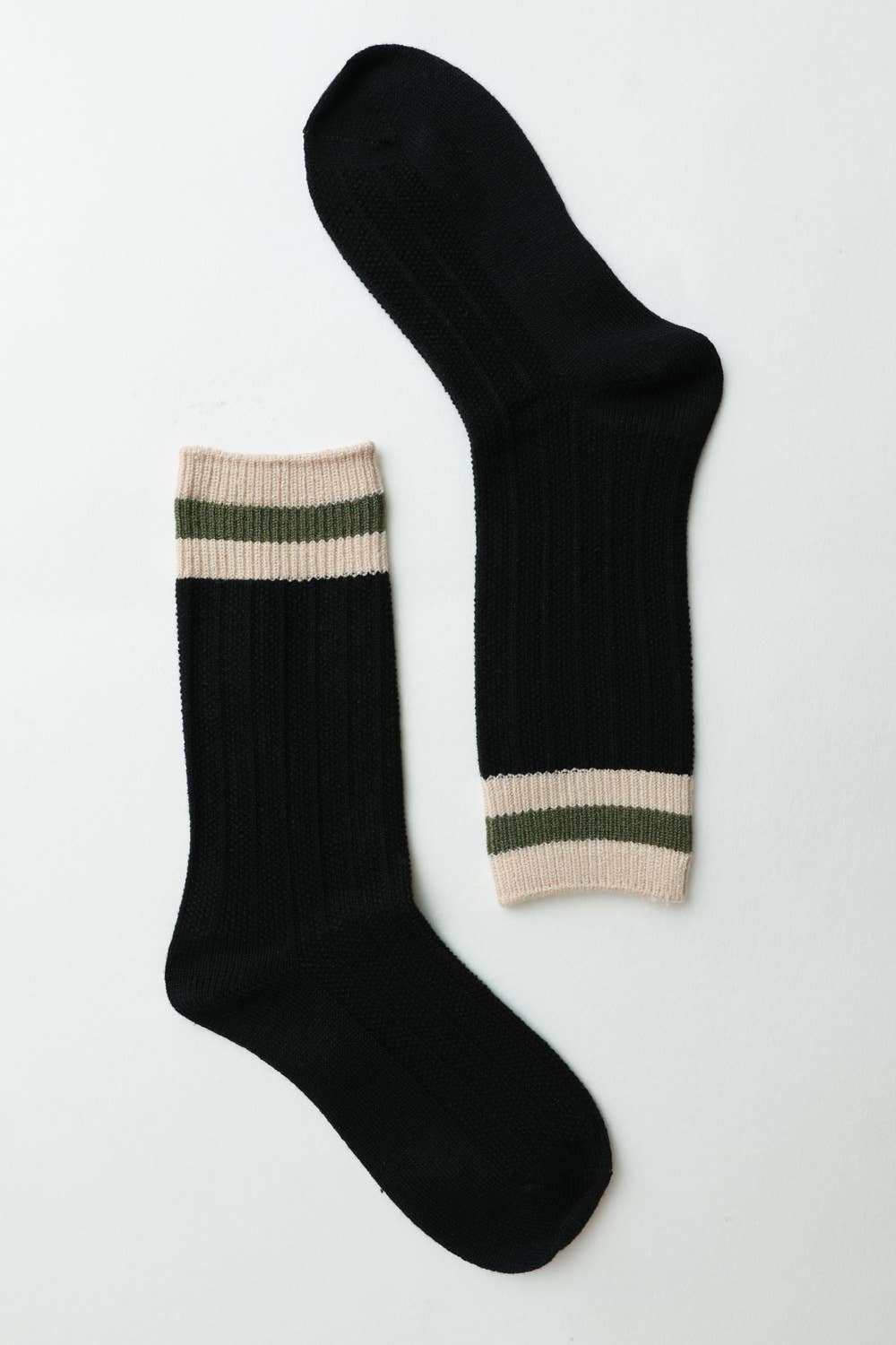 Retro Color Block Wool Socks