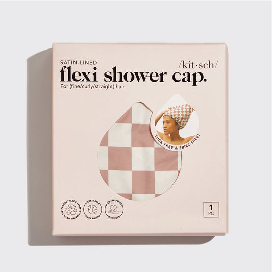 Satin-Lined Flexi Shower Cap