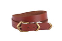 Chevron Buckle Leather Belt
