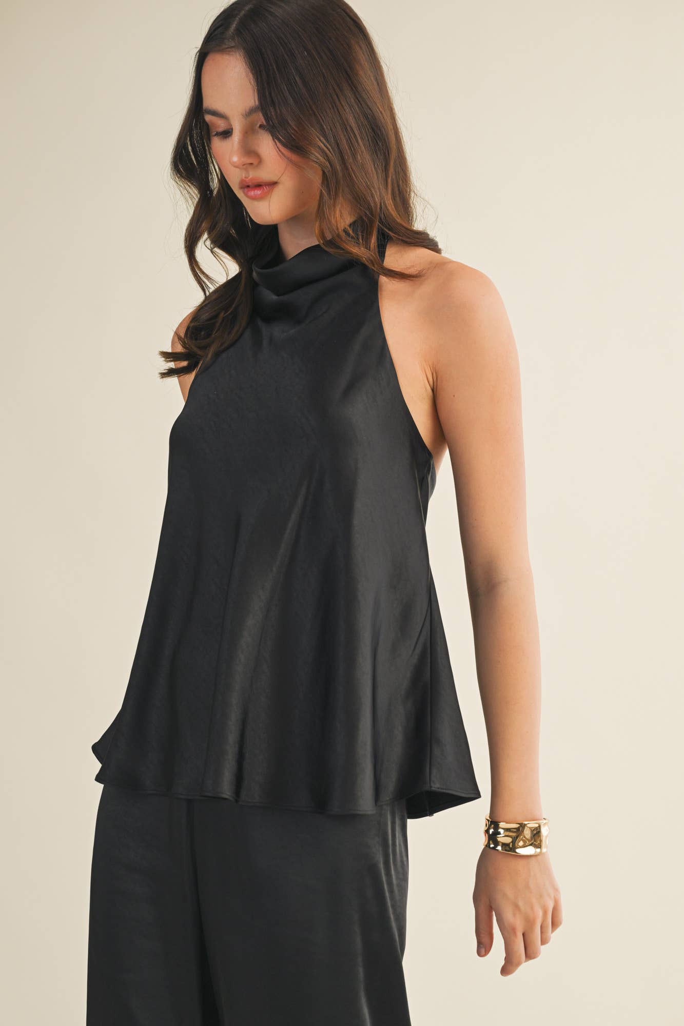 Satin Halter Neck Top