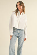 Laura Cropped Button-Down Shirt