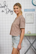 Vivi V-neck boxy top