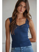 Kayla Lace-Trim Tank