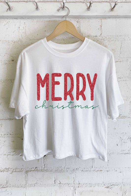 Merry Christmas Glitter Tee