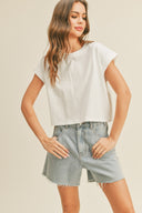 Raya Cuffed-Sleeve Top