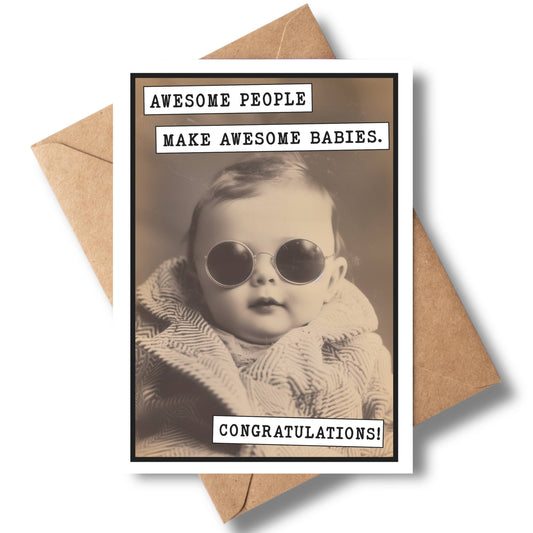 Funny Unisex Baby Shower Greeting Card