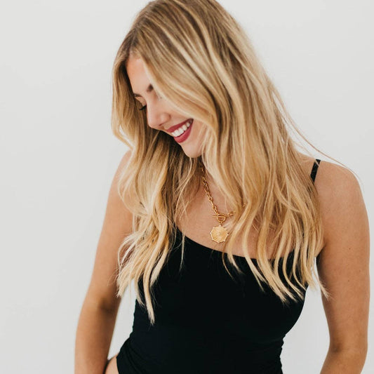 Sunburst Diamond Chain Necklace