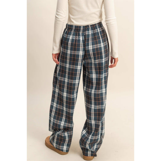 Flannel Wide Leg Lounge Pants
