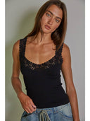 Kayla Lace-Trim Tank
