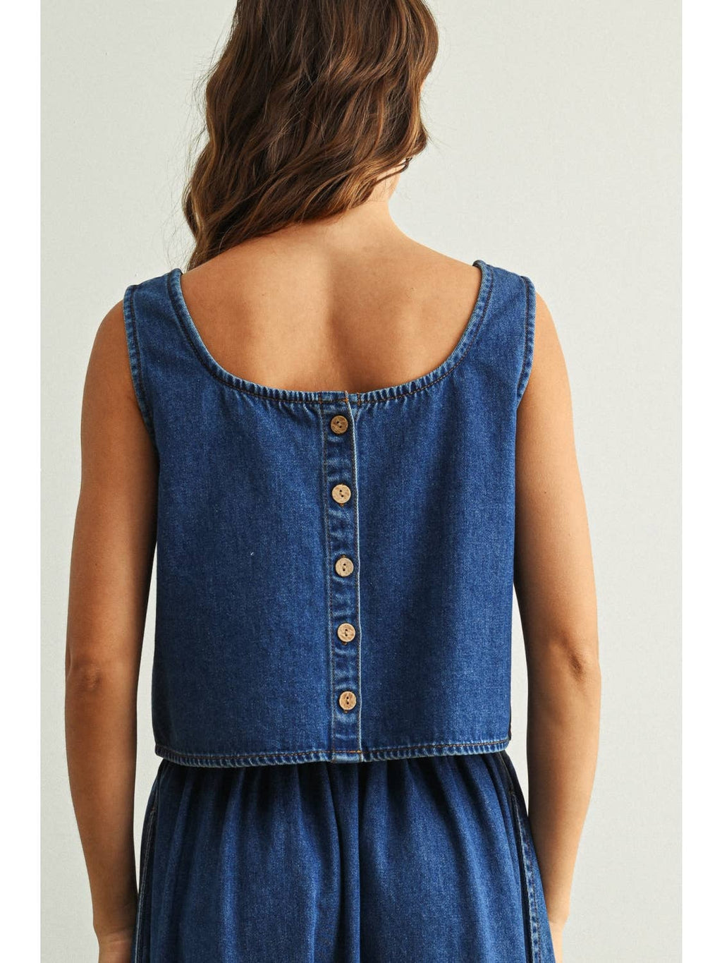Soft Denim Sleeveless Tops