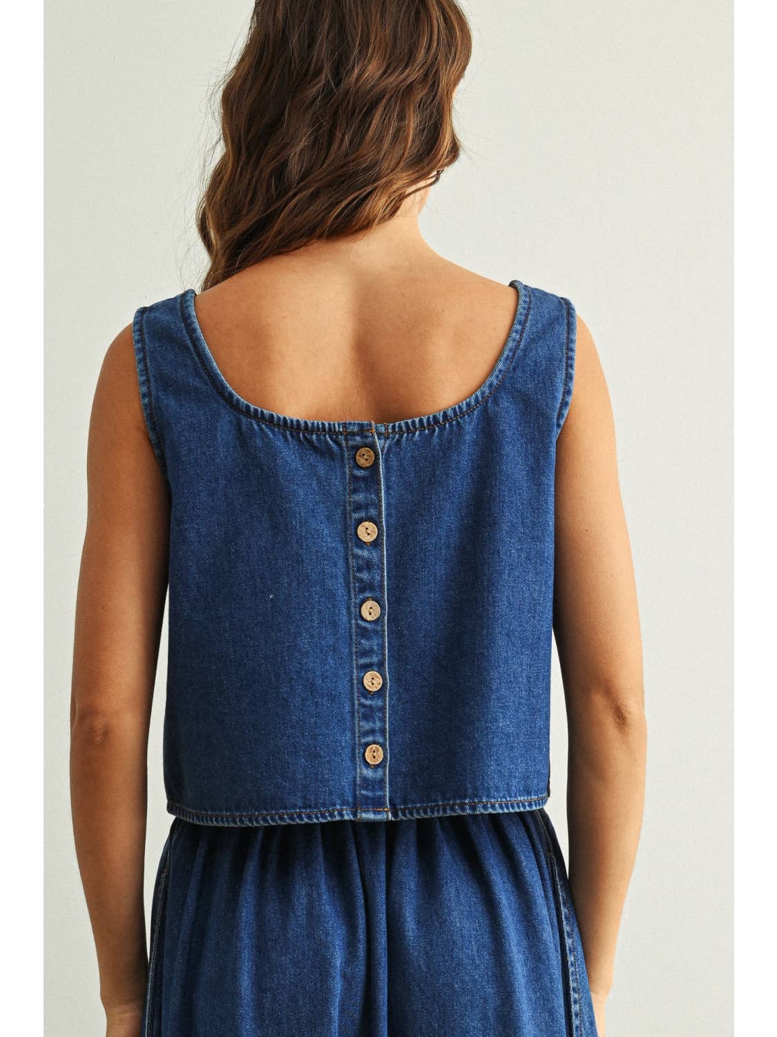 Soft Denim Sleeveless Tops