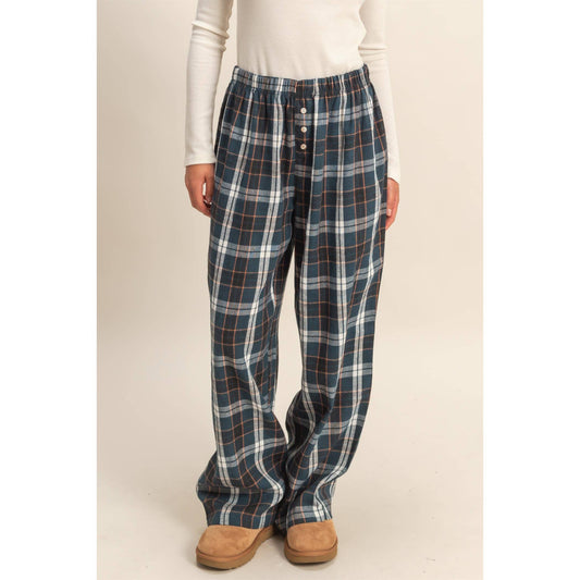 Flannel Wide Leg Lounge Pants