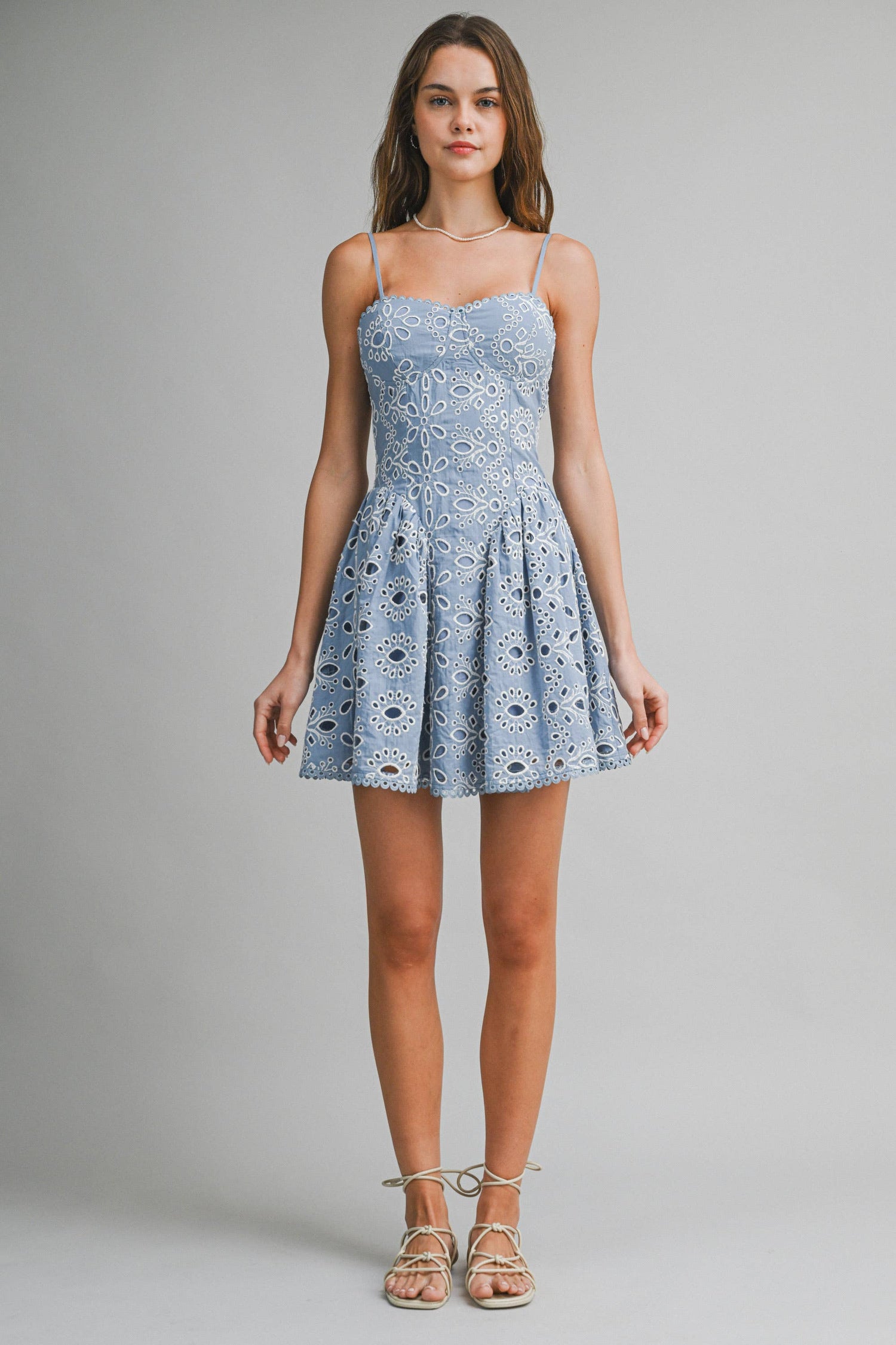 Soft Sky Eyelet Dress