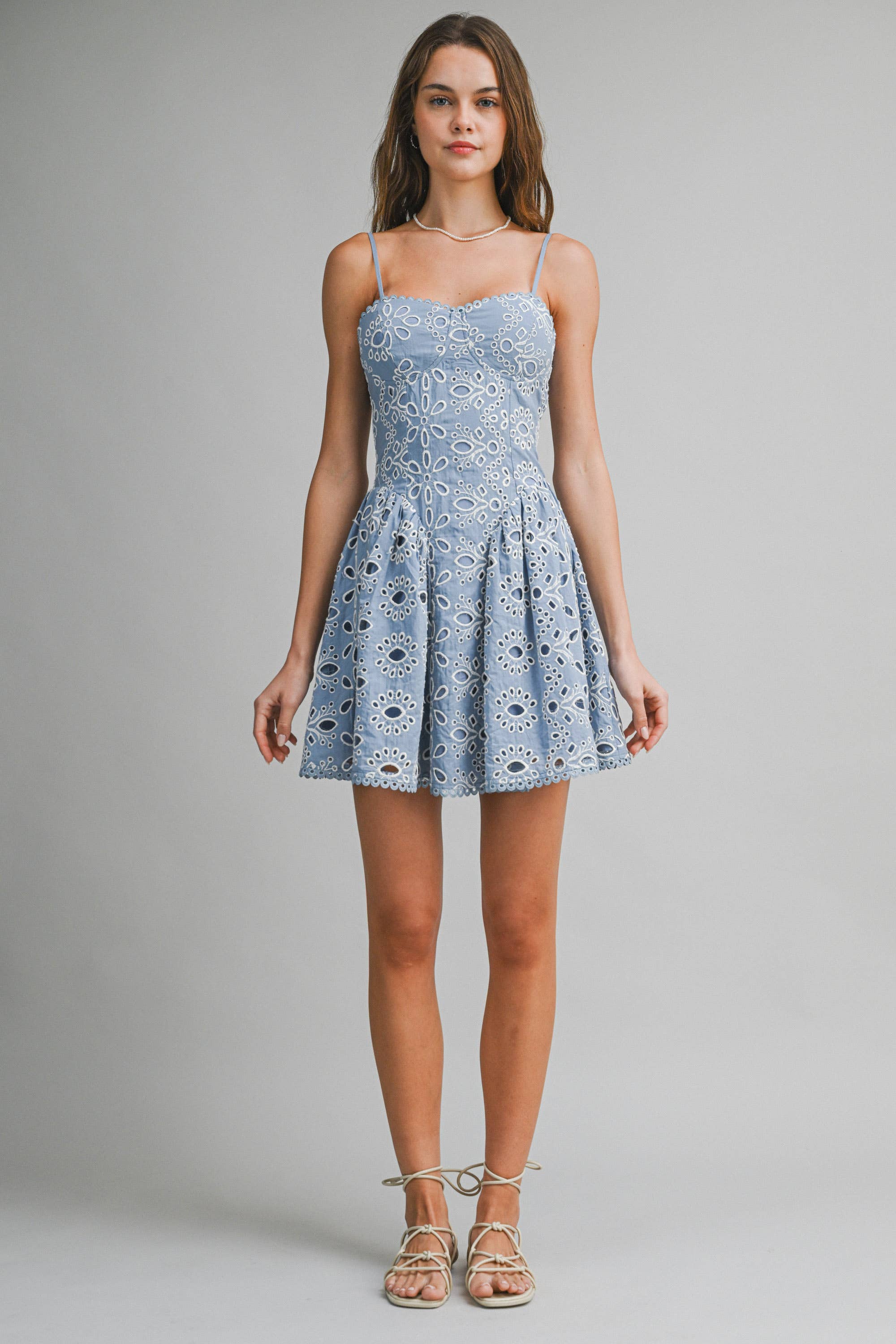Soft Sky Eyelet Dress
