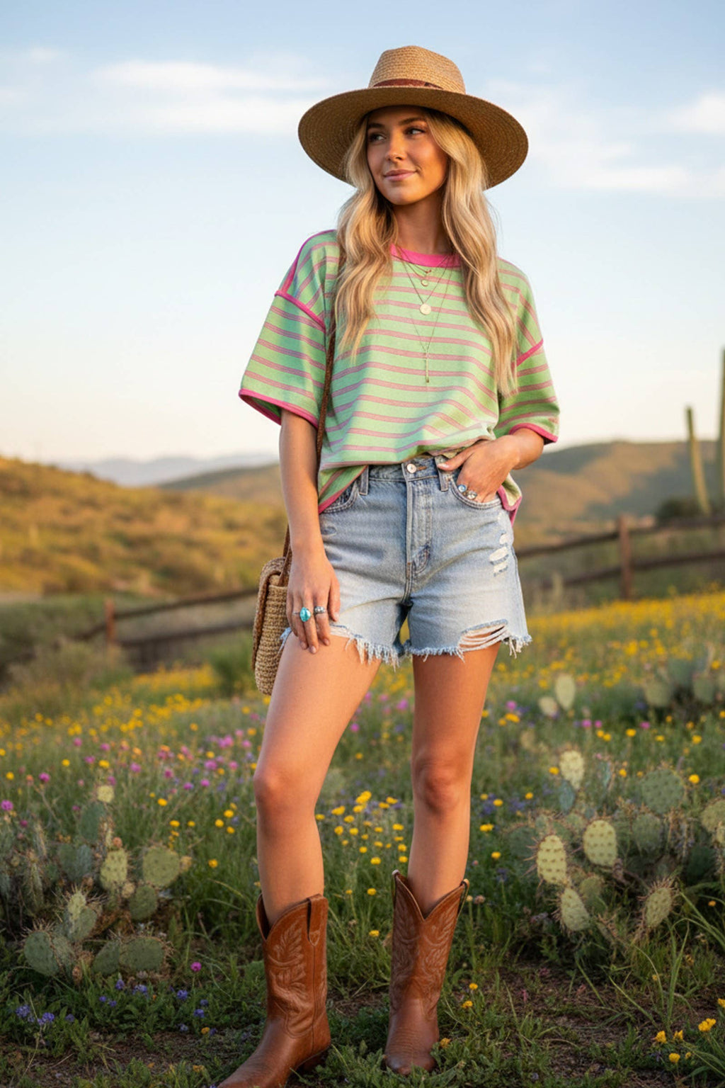 Striped Oversized Relaxed Top