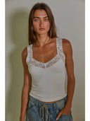Kayla Lace-Trim Tank