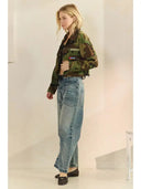 Camo Sequins Contrast Jacket