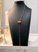 Dainty Bean Bolo Necklace