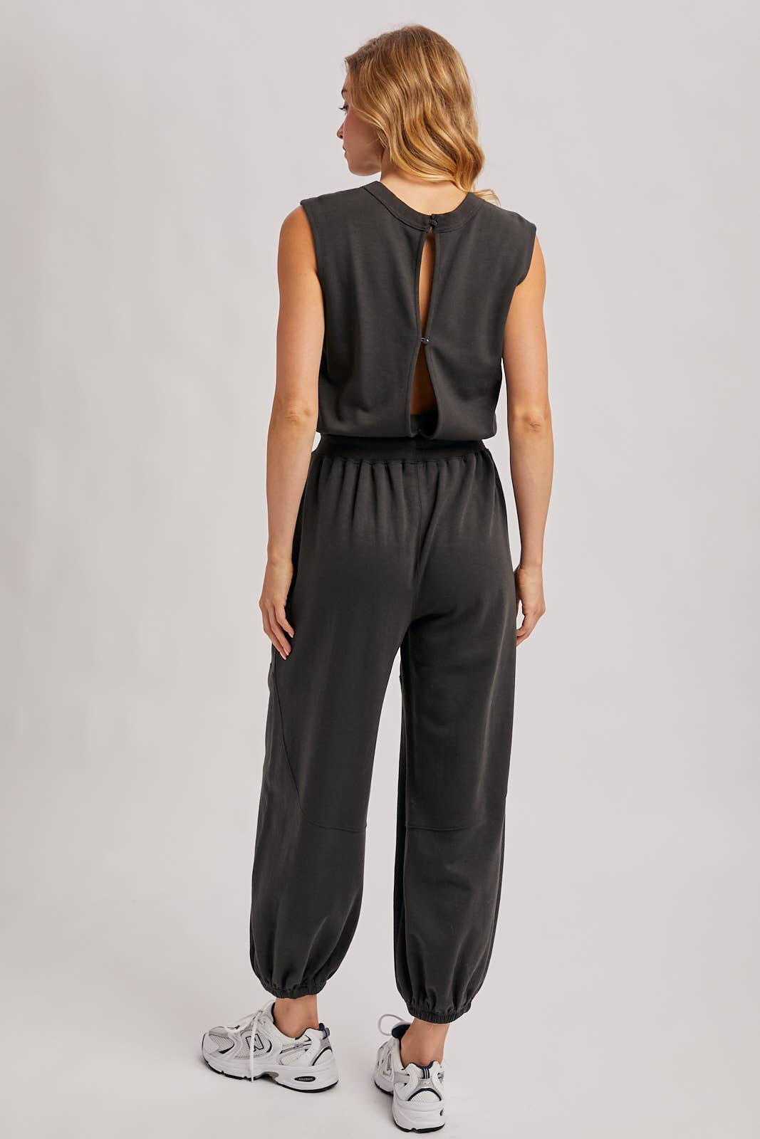 Drawstring Waist Sleeveless Knit Active