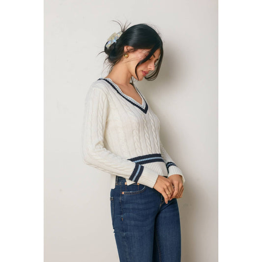 Jade Cable Knit Sweater