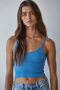 Knit Ribbed Seamless UV Neck Brami