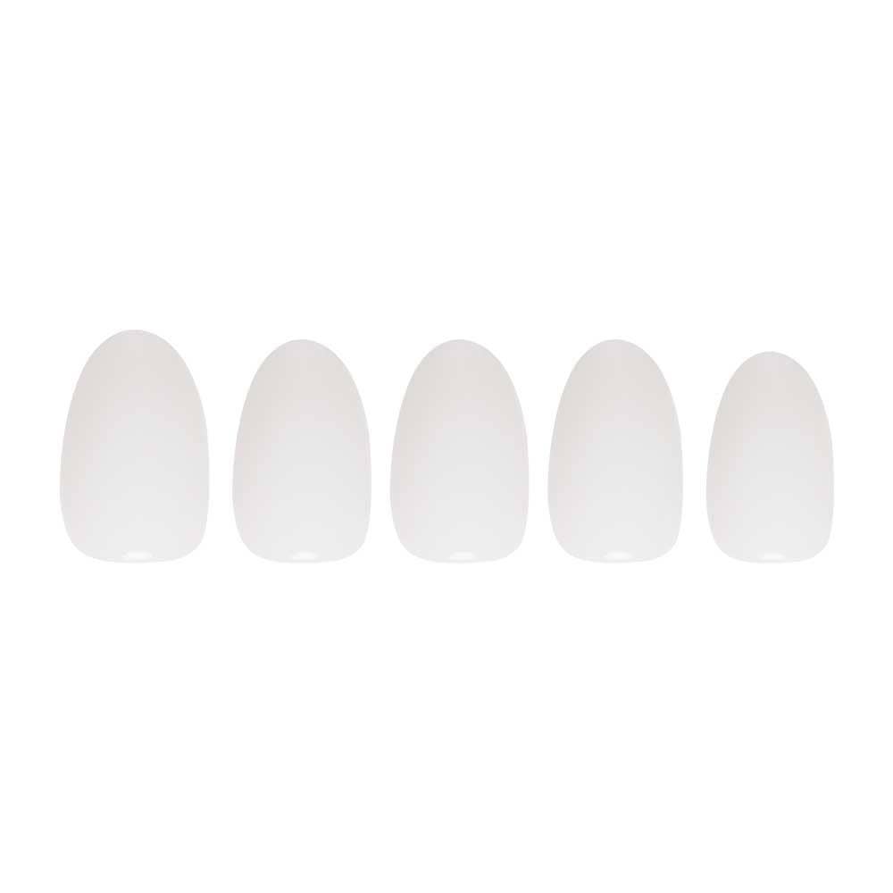 White Swan Press-On Nails | Short Oval Solid Holiday Nails